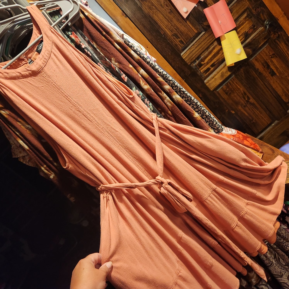 Torrid Coral Sleeveless Mini Dress